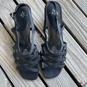 Lifestride Black Slingback Heel 9.5